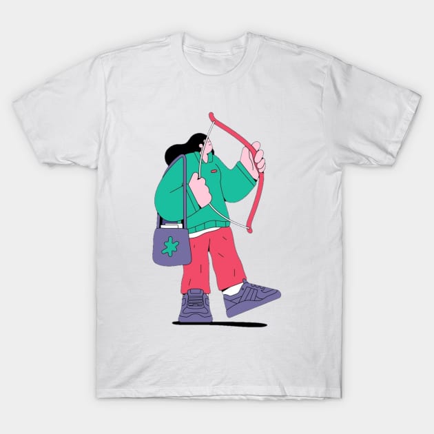 Lady archery T-Shirt by antekrepcom